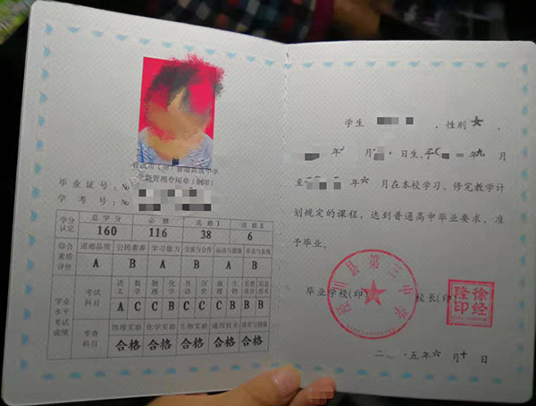 2008年甘肅省高中畢業(yè)證圖片