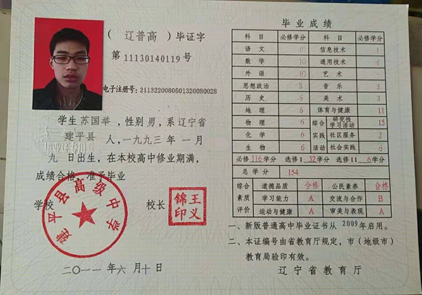 沈陽(yáng)市共青團(tuán)實(shí)驗(yàn)中學(xué)高中畢業(yè)證樣本_ 沈陽(yáng)市共青團(tuán)實(shí)驗(yàn)中學(xué)高中畢業(yè)證樣本_