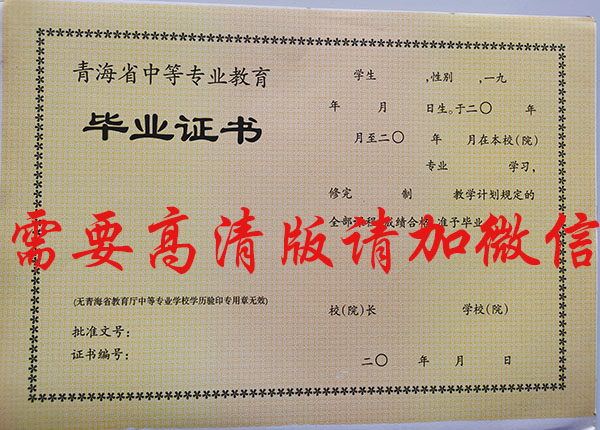 青海省2010年中專畢業(yè)證圖片 青海省2010年中專畢業(yè)證圖片