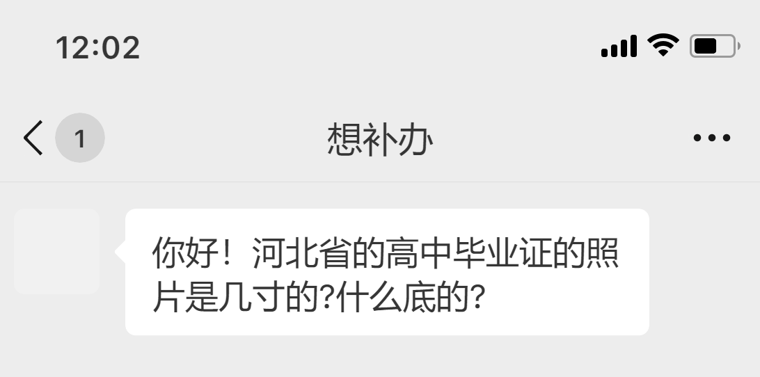河北省的高中畢業證的照片是幾寸的?什么底的?